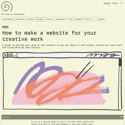 How to make a website for your creative work