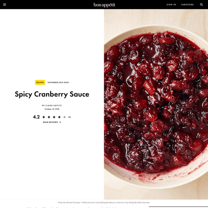 Spicy Cranberry Sauce