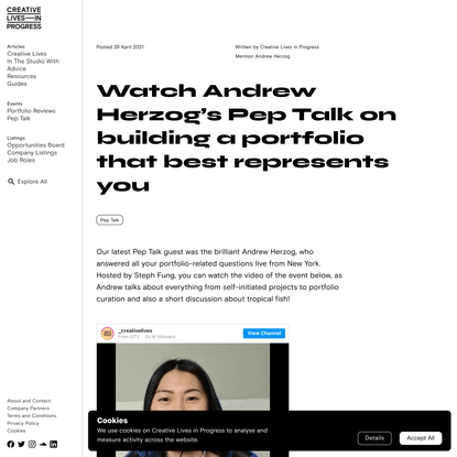 Watch Andrew Herzog’s Pep Talk