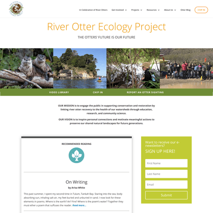 River Otter Ecology Project | River Otters: Heralds of a Healthy Watershed
