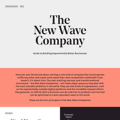 The New Wave Company - Guide to Building Exponentially Better Businesses