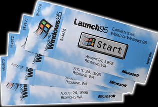 Windows 95 Launch Event Ticket