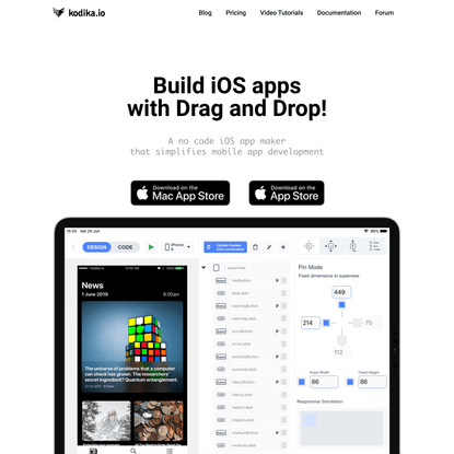 Kodika.io - Build iOS applications with Drag &amp; Drop!