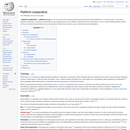 Platform cooperative - Wikipedia