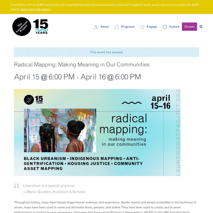Radical Mapping: Making Meaning in Our Communities - The Laundromat Project