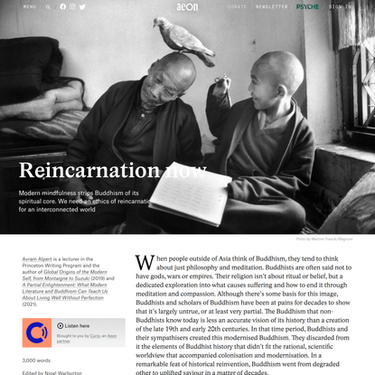 Why modern Buddhists should take reincarnation seriously – Avram Alpert | Aeon Essays
