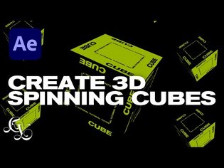Kinetic Typography inside 3D Spinning Cube | After Effects Tutorial