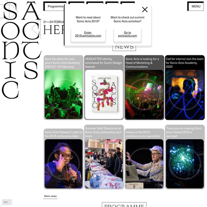 SonicActs 2019