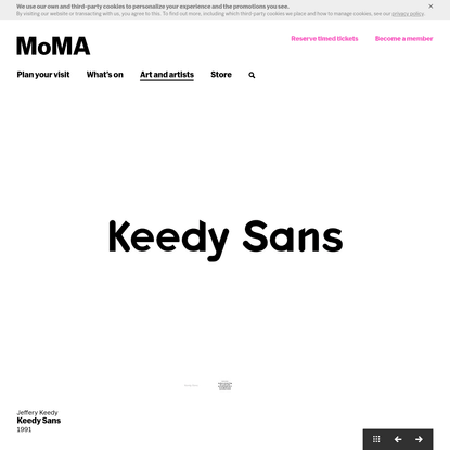 Jeffery Keedy. Keedy Sans. 1991 | MoMA