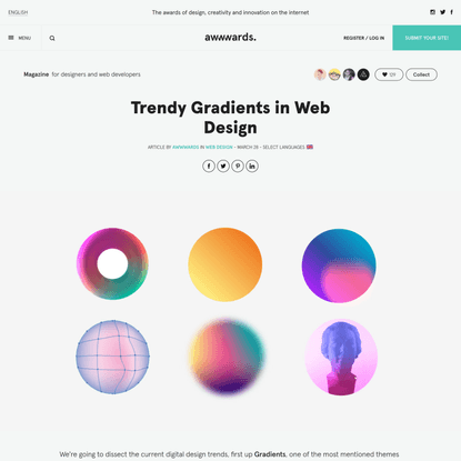 Trendy Gradients in Web Design