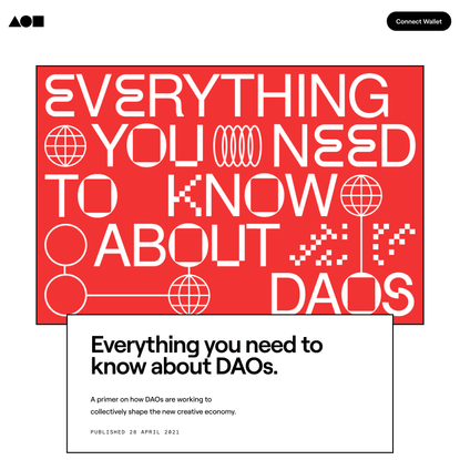 Everything you need to know about DAOs. | Foundation