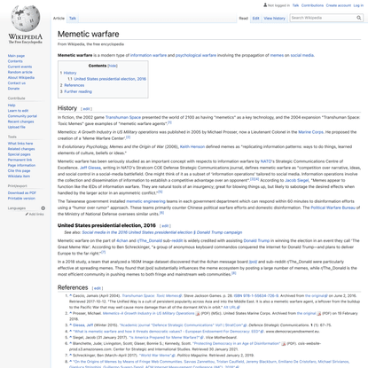 Memetic warfare - Wikipedia