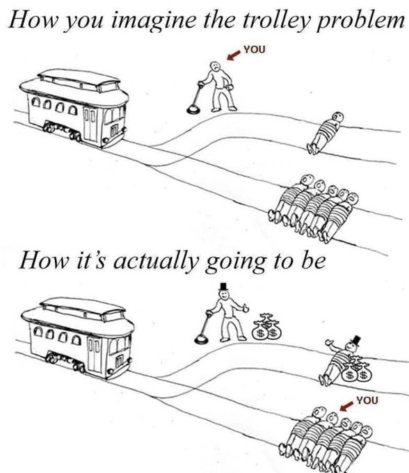 the real trolley problem - Horny Pingu is nooting respectfully 👁️ @HornyNooting