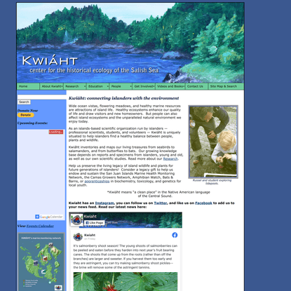 KWIÁHT - Center for the Historical Ecology of the Salish Sea