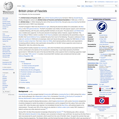 British Union of Fascists - Wikipedia