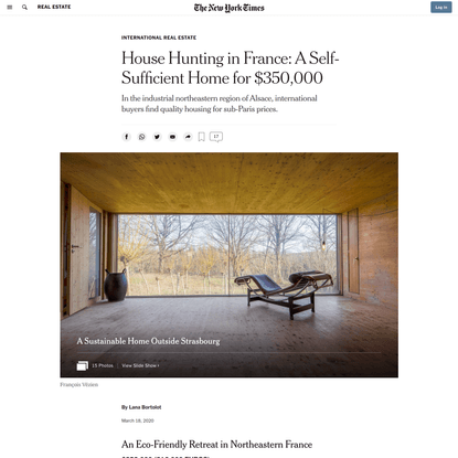 House Hunting in France: A Self-Sufficient Home for $350,000 (Published 2020)