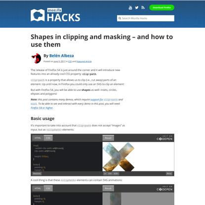 Shapes in clipping and masking – and how to use them – Mozilla Hacks - the Web developer blog