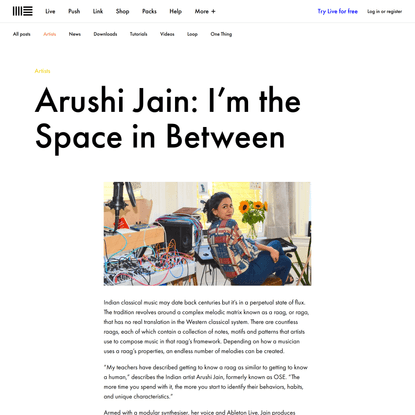 Arushi Jain: I’m the Space in Between
