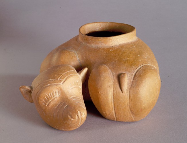 Vessel in the Form of a Sleeping Dog