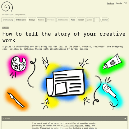 How to tell the story of your creative work