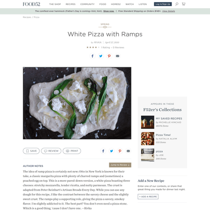 White Pizza with Ramps Recipe on Food52