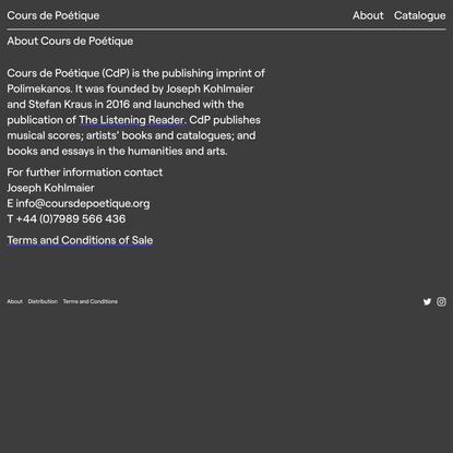 About Cours de Poétique – Cours de Poétique