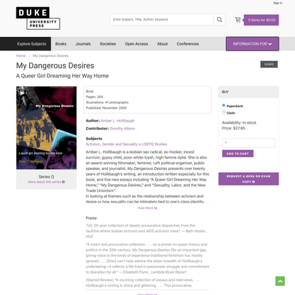 Duke University Press - My Dangerous Desires
