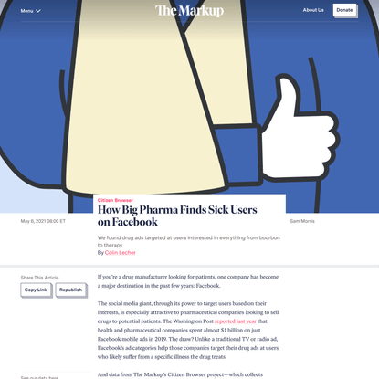 How Big Pharma Finds Sick Users on Facebook – The Markup