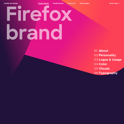 Firefox Brand - Mozilla Dot Design