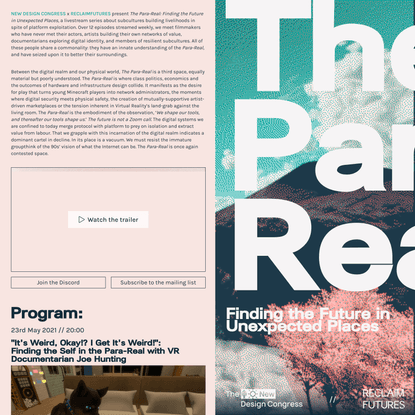 The Para-Real: Finding the Future in Unexpected Places
