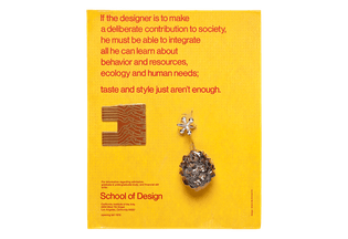 Sheila Levrant de Bretteville, Announcement poster for the CalArts School of Design, 1970