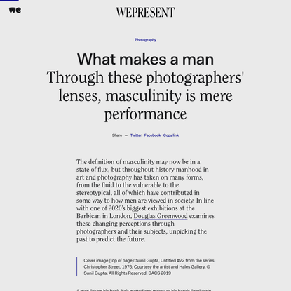 Defining masculinity in photography