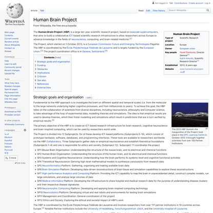 Human Brain Project - Wikipedia