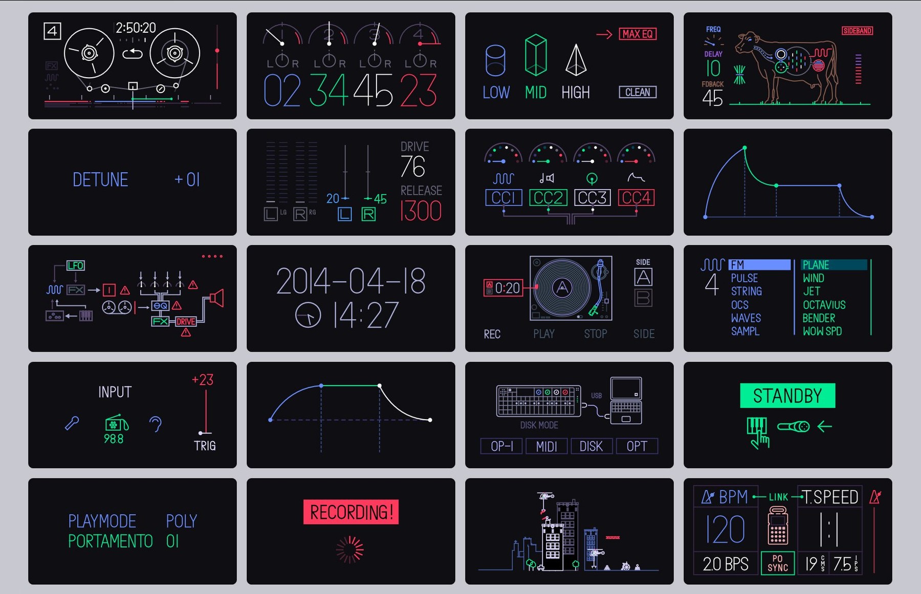 Sci fi программа. Дизайн интерфейса teenage Engineering op-1. User interface Engineering. Teenage Engineering interface.