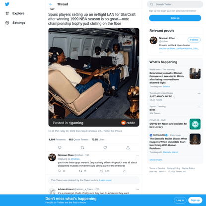Norman Chan on Twitter: "Spurs players setting up an in-flight LAN for StarCraft after winning 1999 NBA season is so great-n...