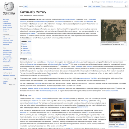 Community Memory - Wikipedia