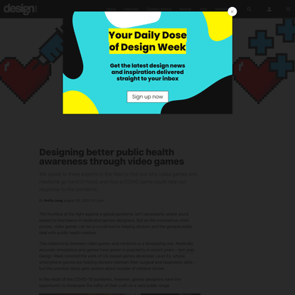 Designing better public health awareness through video games | Design Week