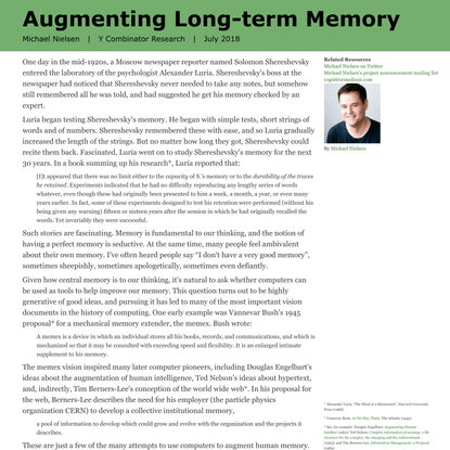 Augmenting Long-term Memory