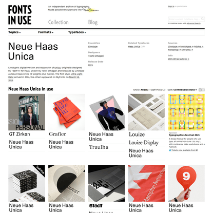 Neue Haas Unica in use