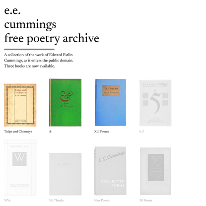the e.e. cummings free poetry archive