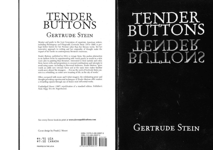 Gertrude Stein - Tender Buttons (1997)