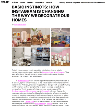 BASIC INSTINCTS: How Instagram Is Changing The Way We Decorate Our Homes