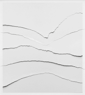 Vik Muniz: Five Rips, 2018 paper, collage