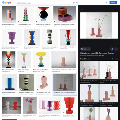 ettore sottsass vase - Google Search