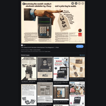 Title: 1971 Sharp ELSI-8 Calculator Advertisement Time Magazine F… | Flickr