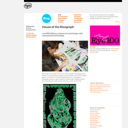Eye Magazine | Blog | House of the Risograph