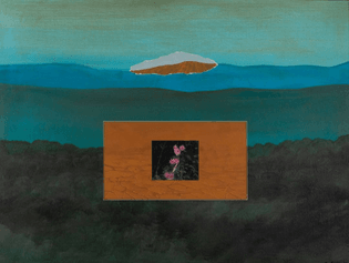 Ecological Memory (Desertification with Relic) 1975 • by #GuidoBiasi (1933-1984) mixed media on canvas