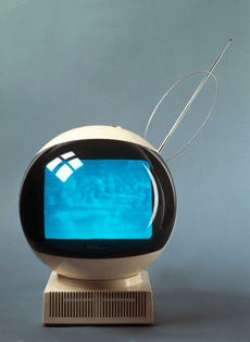 Videosphere TV set, 1970/71. Yokohama Plant Victor Company of Japan / JVC. Museum für Angewandte Kunst Köln, via RBA