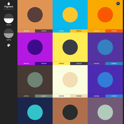 Pigment by ShapeFactory | Simple Color Palette Generator