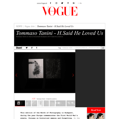 Tommaso Tanini - H.Said He Loved Us - Vogue.it